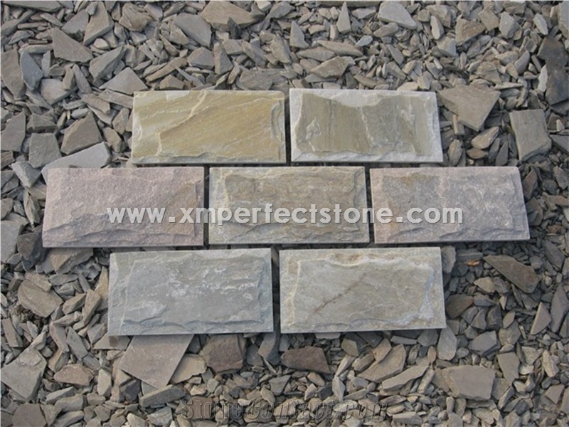 Rusty/Yellow Color Mushroom Slate,400*250mm Customized Size Natural Mushroom Stone