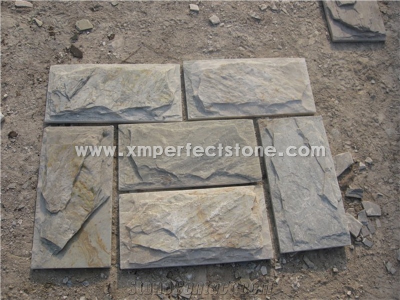 Rusty/Yellow Color Mushroom Slate,400*250mm Customized Size Natural Mushroom Stone