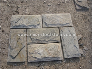 Rusty/Yellow Color Mushroom Slate,400*250mm Customized Size Natural Mushroom Stone