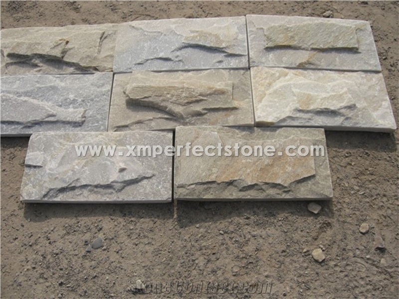 Rusty/Yellow Color Mushroom Slate,400*250mm Customized Size Natural Mushroom Stone