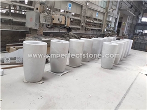 White Marble Basin Sink,Bath Integral Basin Sink,Round/Rectangle/Oval Basin Sinks