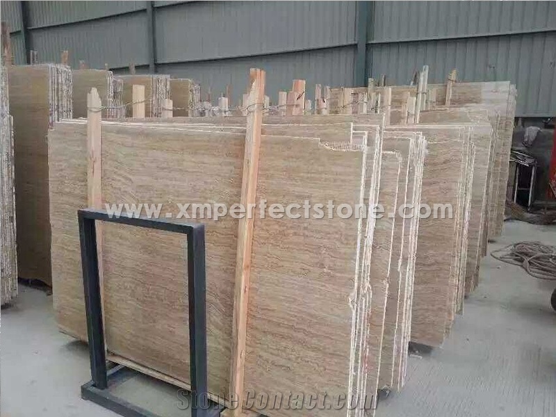 Wooden Travertine Slab,Iran Classic Travertine Tiles