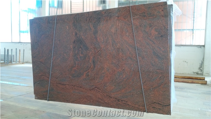 Red Multicolor Granite Slabs, Multicolor Red Granite