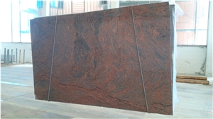 Red Multicolor Granite Slabs, Multicolor Red Granite