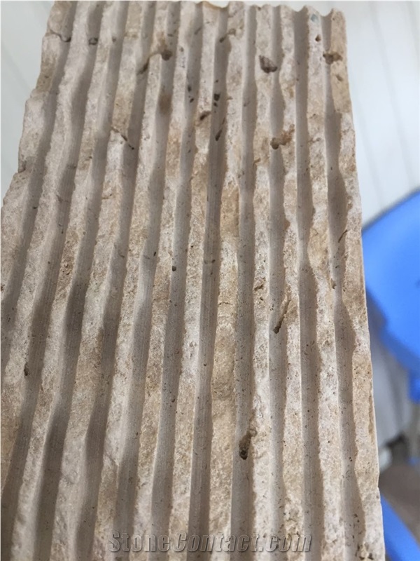 Rough Textured Classic Denizli Wall Tiles, Classic Travertine Chiselled Wall Tile, Waterfall Tile, Lansdcape Stone