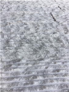 Rough Textured Mugla White Marble Wall Tiles, White Sparkly Marble Chiselled Wall Tile, Waterfall Tile, Lansdcape Stone