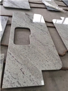 Brazil Granite Countertops-Galaxy White Vanity Tops for Kitchen, Island Worktops in Stadnard Size, High Polished Good Edges Finished Factory