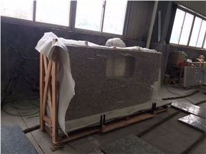 Brazil Granite Countertops-Galaxy White Vanity Tops for Kitchen, Island Worktops in Stadnard Size, High Polished Good Edges Finished Factory