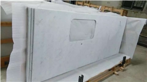 China White Marble Countertops and Bench Tops Factory, Quarry Owner and Good Finished Ways , Kitchen Workops, Desktops Island Tops