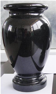 Granite Vase-Granite Lantern for Cemetery in Round Shape, High Polished Degree, Marble Vase, Urn for Cremation Works, Monumental Lanterrns Funeral