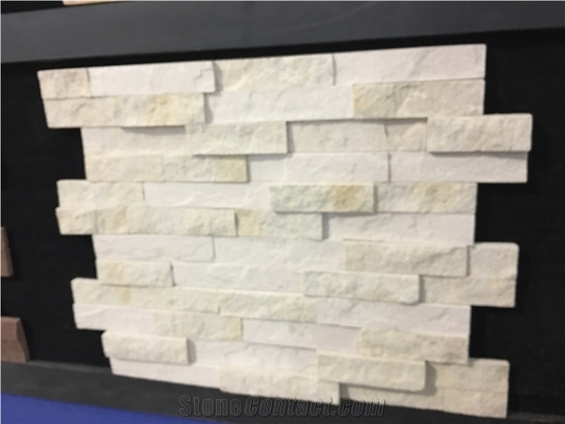 White Cream Coco Quartzite Culture Stone-Wall Cladding Coverings