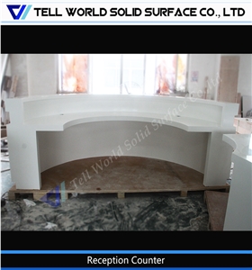 Acrylic Solid Surface Large Round Type Bank/Hotel Cash Counter