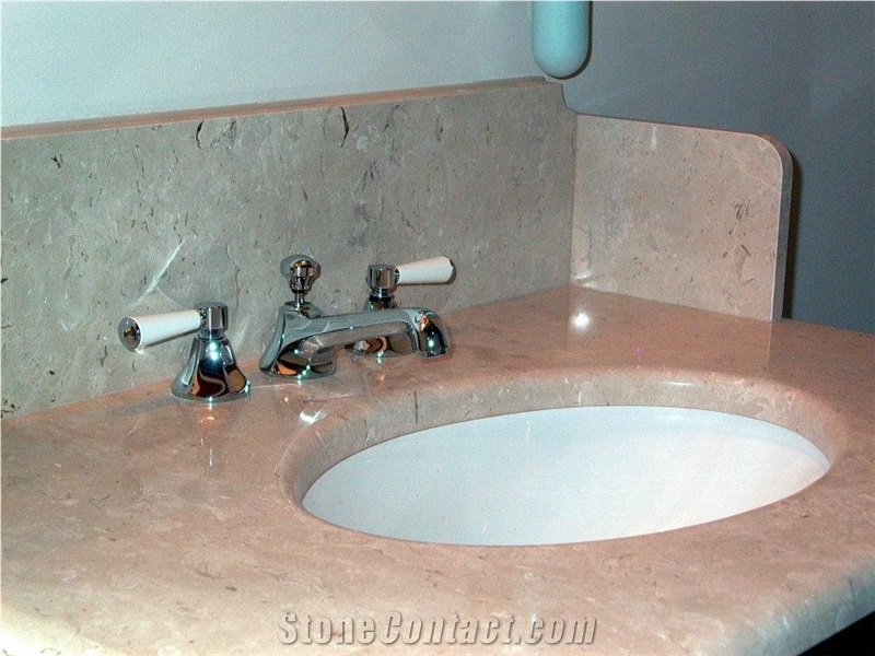 Ebur Limestone Countertops, Honed-Polished