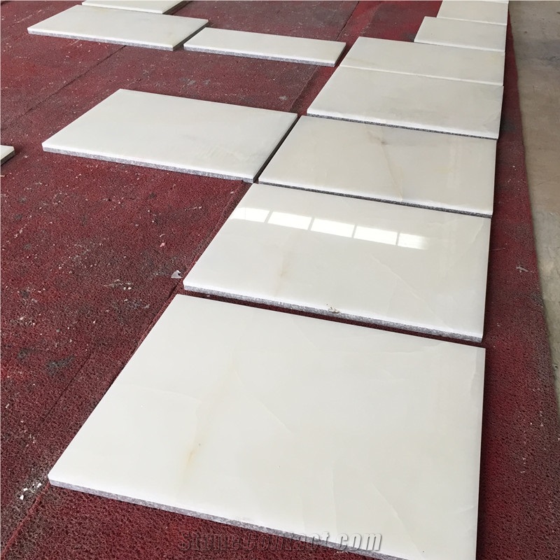 12"X24" Chinese Pure White Onyx Super White Onyx Tile for Flooring and Wall