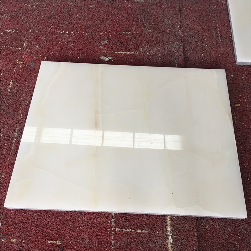 12"X24" Chinese Pure White Onyx Super White Onyx Tile for Flooring and Wall