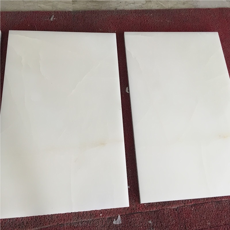 12"X24" Chinese Pure White Onyx Super White Onyx Tile for Flooring and Wall