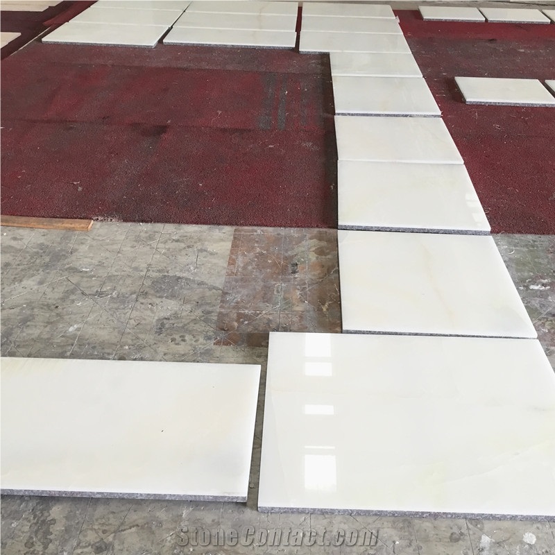 Iran White Onix Marmol Snow White Onyx Pure White Onyx Slab 2cm Thickness