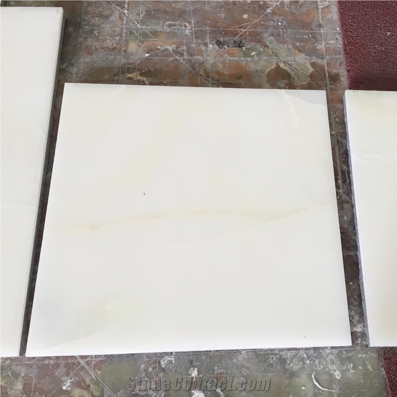 Iran White Onix Marmol Snow White Onyx Pure White Onyx Slab 2cm Thickness