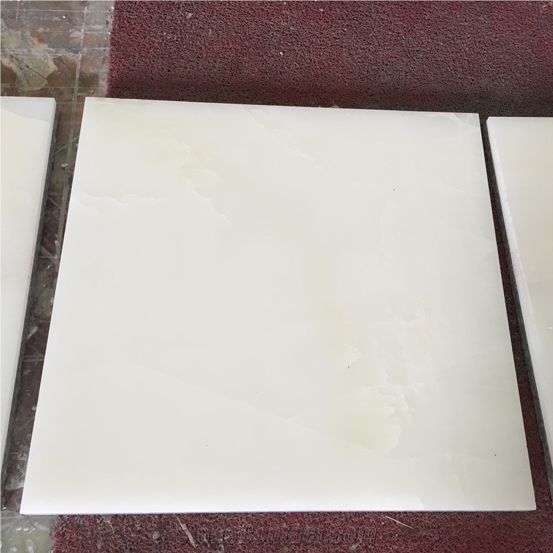 Iran White Onix Marmol Snow White Onyx Pure White Onyx Slab 2cm Thickness