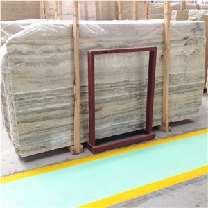Italy Blue Color Travertine Marble Blue Vein Travertine Ocean Blue Travertine 2cm Big Slabs