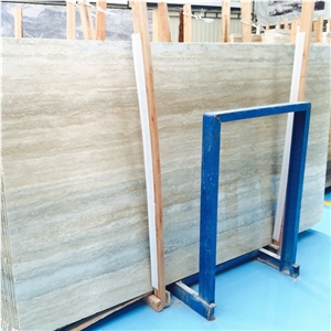 Italy Blue Color Travertine Marble Blue Vein Travertine Ocean Blue Travertine 2cm Big Slabs