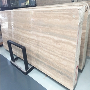 Italy Travertino Romano Chiaro Light Silver Siena Travertino Traverine Slab for Private House