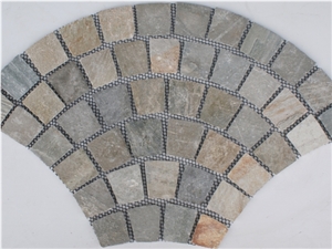 Beige Mosaic Tiles, Tumbled Brick Strip Brick Mosaics,Split Face Mosaic Pattern for Wall Floor, Nature Slit Stone Pebble Chipped Linear Strips