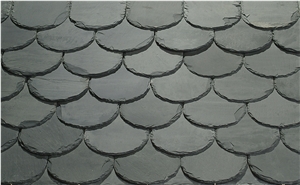 Rectangular Black Slate Roofing Tile, Sides Natural Split and Cut , with Pre-Drilled Holes,Honed Surface and Natural Surface, Black Slate Roof Tiles .