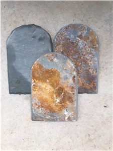 Rusty and Black Slate Roofing Tile Mix Colors Square Shape/Slate Roofing Tiles/Black Slate Roof Tiles/Roof Covering and Coating/Natural Stone