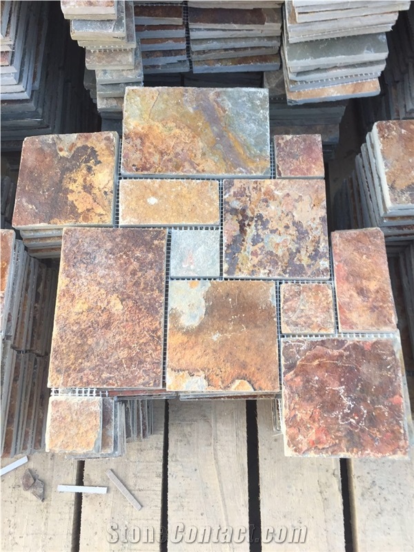 Slate Random Flagstones/Slate Irregular Flagstones/ Slate Flagstone Pavers/Slate Random Paving Stone/Flagstone Wall Cladding/Flagstone Road Paving