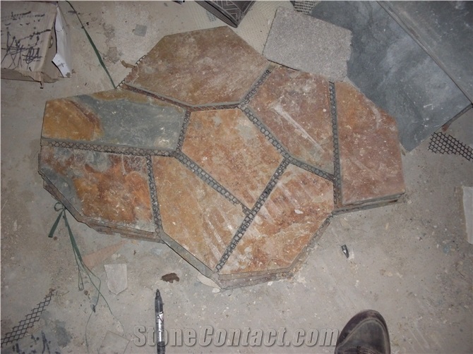 Slate Random Flagstones/Slate Irregular Flagstones/ Slate Flagstone Pavers/Slate Random Paving Stone/Flagstone Wall Cladding/Flagstone Road Paving