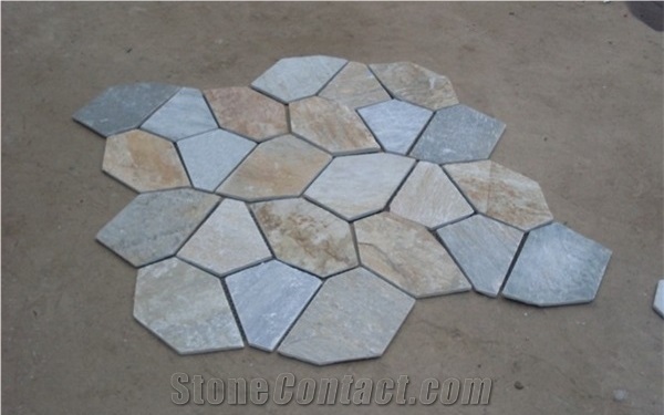 Slate Random Flagstones/Slate Irregular Flagstones/ Slate Flagstone Pavers/Slate Random Paving Stone/Flagstone Wall Cladding/Flagstone Road Paving
