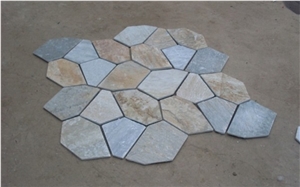 Slate Random Flagstones/Slate Irregular Flagstones/ Slate Flagstone Pavers/Slate Random Paving Stone/Flagstone Wall Cladding/Flagstone Road Paving