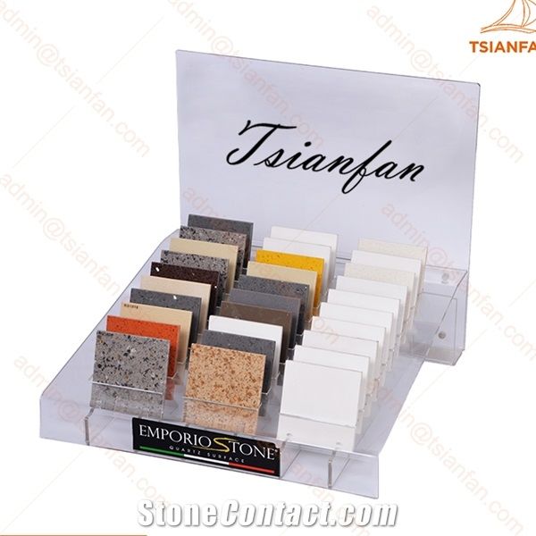 Clear Acrylic Table Display Stand for Quartz Stone