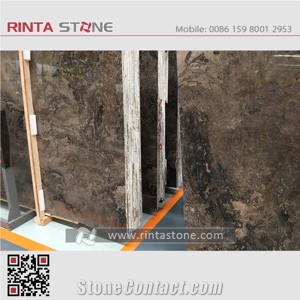 Moon Valley Marble Coffee Brown Earth Laminate Dark Greek Natural Stone Wall Cladding Hall and Hotel Lobby Countertops Slabs Tiles