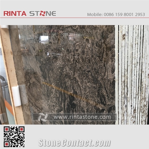 Moon Valley Marble Coffee Brown Earth Laminate Dark Greek Natural Stone Wall Cladding Hall and Hotel Lobby Countertops Slabs Tiles