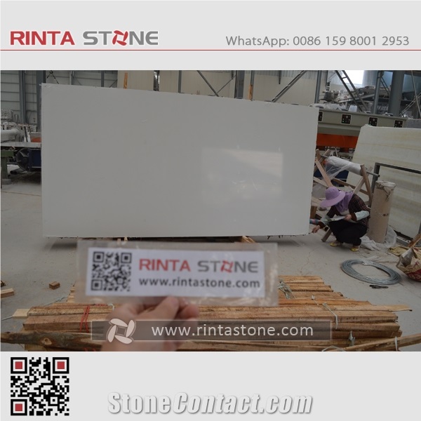 Snow Ice White Artificial Marble Stone Man Made Quartz Pure Crystal Absolute Milk Slabs Tiles
