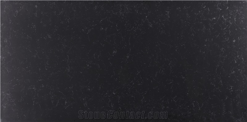 China Empire Black Marble Look Quartz Stone Solid Surfaces ,Bathroom Backsplash Walling Panel Customized Edge