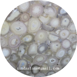 Gemstone Slabs, Semi Precious Slabs Grey Agated Slab Tiles Backlit