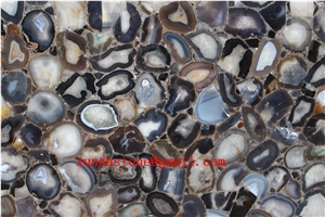 Grey Agate Semi-Precious Stone Slab /Grey Semi Precious Tiles/Agate Stone Slabs for Table