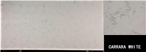 Marble Look White Quartz Stone Slabs & Tiles Design, Polished with Cusomized Edges and Solid Surface Silestone Colors Available