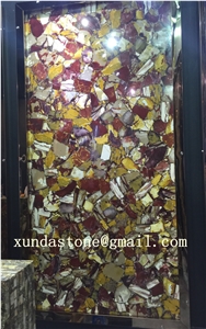 Multi Red Jasper Slabs&Tiles/Gemstone for Wall Covering&Flooring/Agate Semi Precious Stone Panels/Interior Decoration/Luxury Red Semi-Precious Stone