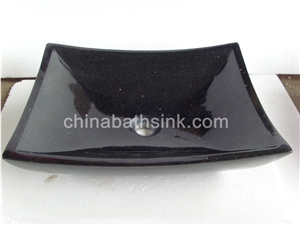 Black Galaxy Granite Wash Basin, Stone Wash Basin, Bathroom Sink Black Galaxy Granite Wash Basin, Stone Wash Basin, Bathroom Sink