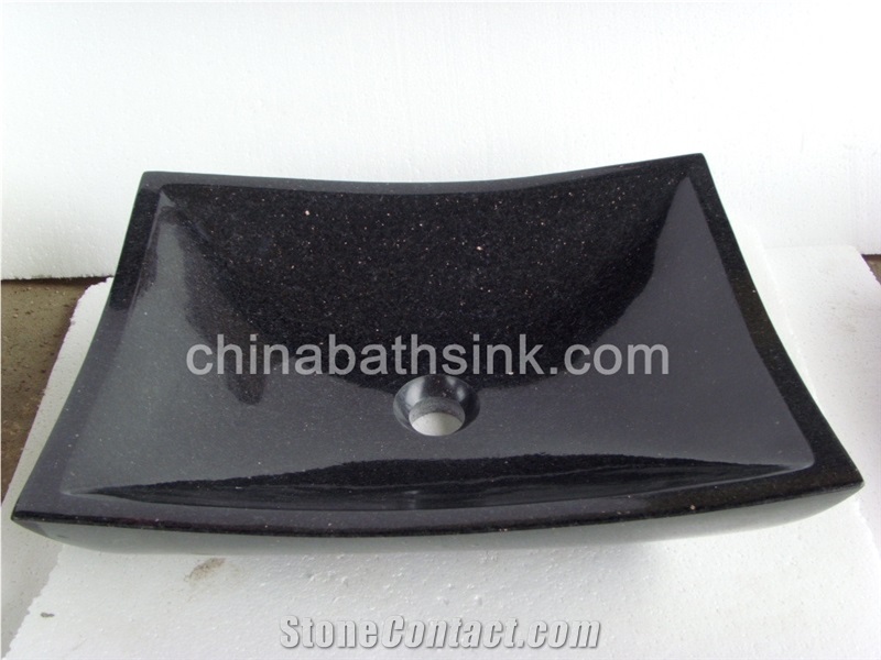 Black Galaxy Granite Wash Basin, Stone Wash Basin, Bathroom Sink