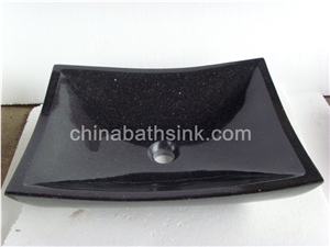 Black Galaxy Granite Wash Basin, Stone Wash Basin, Bathroom Sink