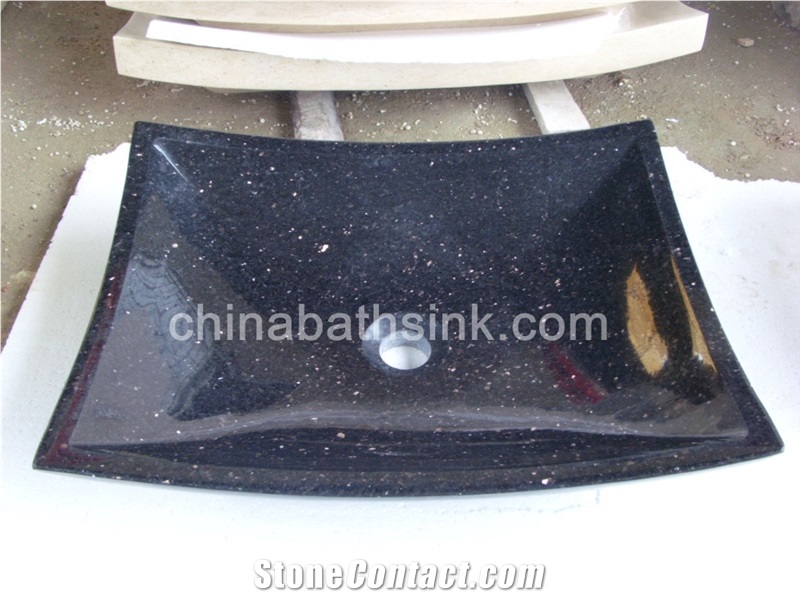 Black Galaxy Granite Wash Basin, Stone Wash Basin, Bathroom Sink