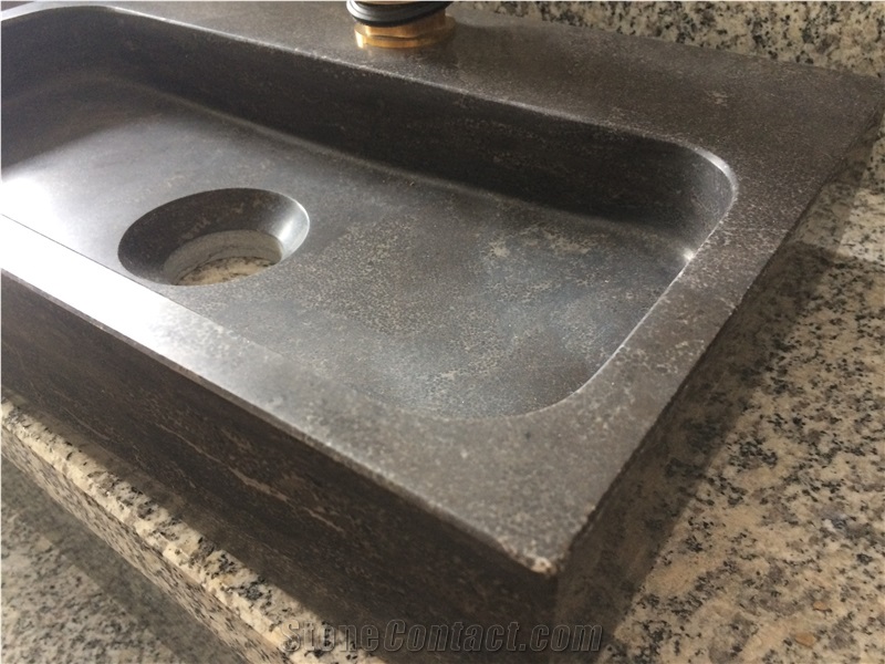 Bluestone Rectangle Basins,China Blue Limestone Bathroom Sink,Blue Asia Limestone Wash Bowls