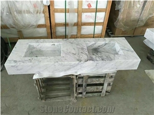 Carrara White Marble Wash Basin, Stone Bowl, Natural Stone Sink
