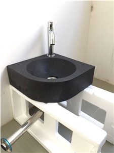 China Black Basalt Sink,Hand Wash Sink,Netherlands Style Bathroom Wash Basins,Round Sinks,China Cheap Black Basalt,Black Natural Stone Wash Bowls