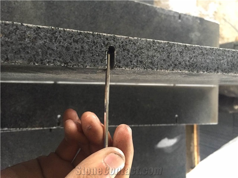 China Padang Dark Granite G654 Walling Tiles with Hole,Dark Grey Granite G654 Precast Tile, China Granite G654 Flamed with Holes for Wall Cladding